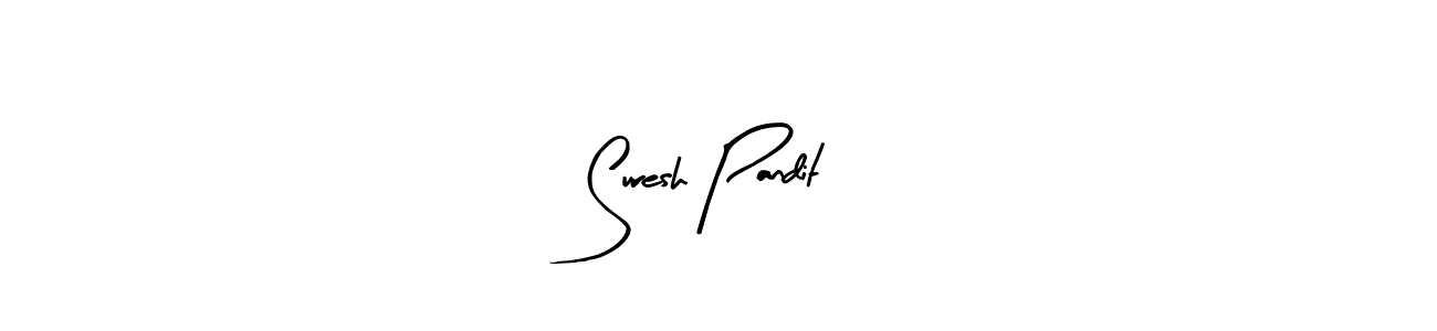 Similarly Arty Signature is the best handwritten signature design. Signature creator online .You can use it as an online autograph creator for name Suresh Pandit. Suresh Pandit signature style 8 images and pictures png