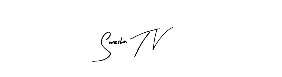 Create a beautiful signature design for name Suresha T V. With this signature (Arty Signature) fonts, you can make a handwritten signature for free. Suresha T V signature style 8 images and pictures png