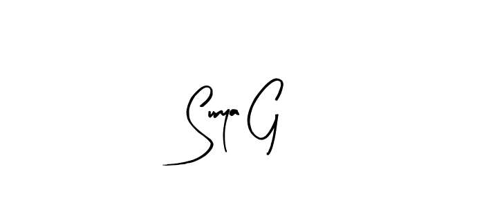 Make a beautiful signature design for name Surya G. With this signature (Arty Signature) style, you can create a handwritten signature for free. Surya G signature style 8 images and pictures png