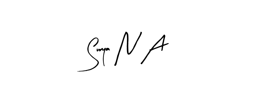 How to Draw Surya N A signature style? Arty Signature is a latest design signature styles for name Surya N A. Surya N A signature style 8 images and pictures png