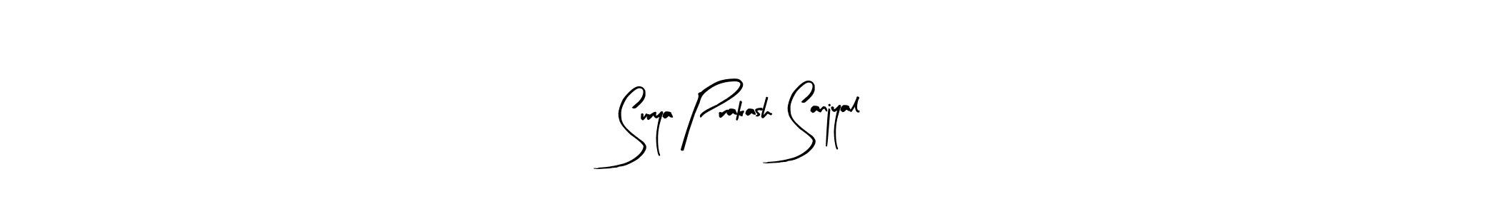 Use a signature maker to create a handwritten signature online. With this signature software, you can design (Arty Signature) your own signature for name Surya Prakash Sanjyal. Surya Prakash Sanjyal signature style 8 images and pictures png