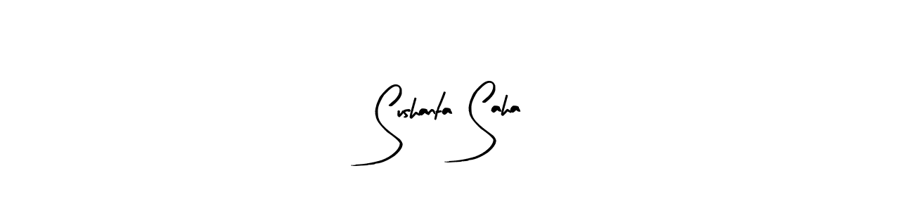 if you are searching for the best signature style for your name Sushanta Saha. so please give up your signature search. here we have designed multiple signature styles  using Arty Signature. Sushanta Saha signature style 8 images and pictures png