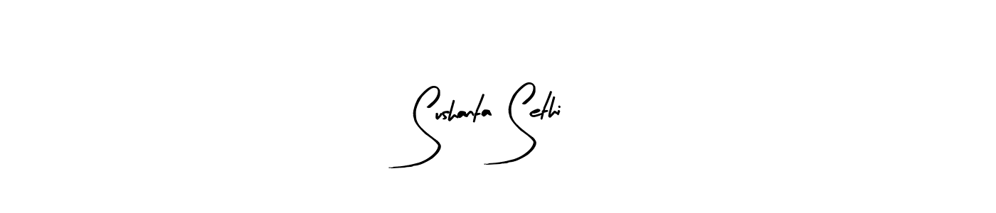 Arty Signature is a professional signature style that is perfect for those who want to add a touch of class to their signature. It is also a great choice for those who want to make their signature more unique. Get Sushanta Sethi name to fancy signature for free. Sushanta Sethi signature style 8 images and pictures png