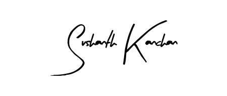 Transform the name Sushanth Kanchan into a signature masterpiece using Arty Signature font. Ideal for photographers, artists, and creators looking for watermarks. Sushanth Kanchan signature style 8 images and pictures png