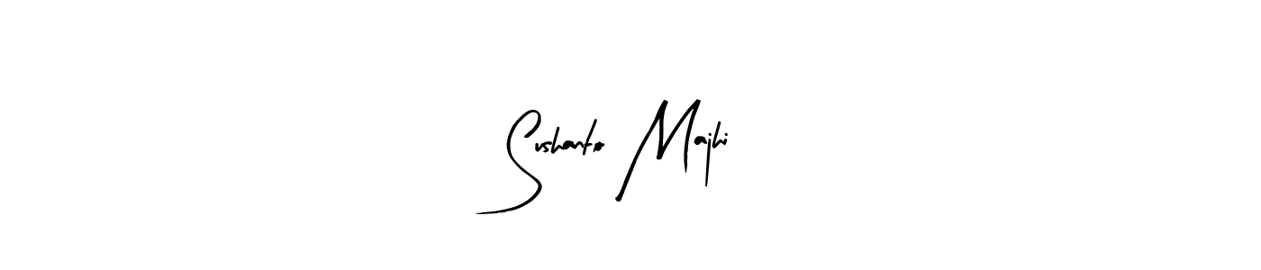 Arty Signature is a professional signature style that is perfect for those who want to add a touch of class to their signature. It is also a great choice for those who want to make their signature more unique. Get Sushanto Majhi name to fancy signature for free. Sushanto Majhi signature style 8 images and pictures png