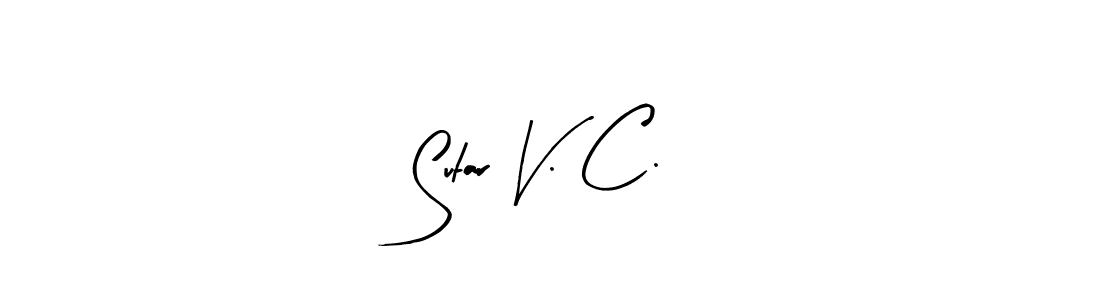 Also You can easily find your signature by using the search form. We will create Sutar V. C. name handwritten signature images for you free of cost using Arty Signature sign style. Sutar V. C. signature style 8 images and pictures png