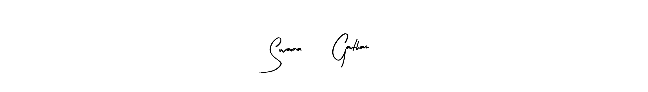 You can use this online signature creator to create a handwritten signature for the name Suvarna❤️ Gautham. This is the best online autograph maker. Suvarna❤️ Gautham signature style 8 images and pictures png