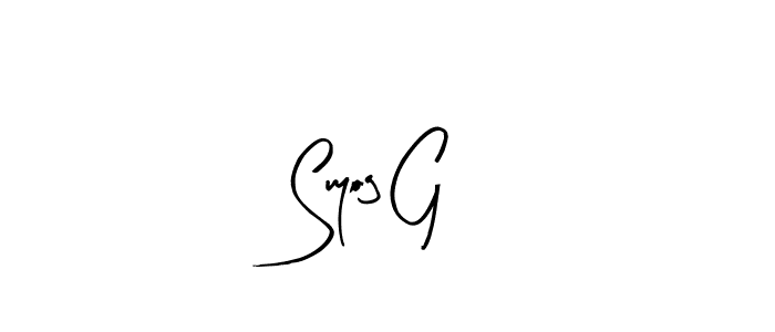 Make a beautiful signature design for name Suyog G. With this signature (Arty Signature) style, you can create a handwritten signature for free. Suyog G signature style 8 images and pictures png