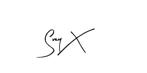 How to make Suzy X name signature. Use Arty Signature style for creating short signs online. This is the latest handwritten sign. Suzy X signature style 8 images and pictures png