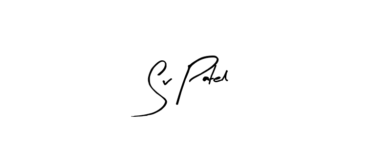 Sv Patel stylish signature style. Best Handwritten Sign (Arty Signature) for my name. Handwritten Signature Collection Ideas for my name Sv Patel. Sv Patel signature style 8 images and pictures png