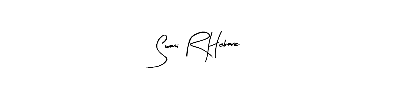 Make a beautiful signature design for name Swami R Hekare. With this signature (Arty Signature) style, you can create a handwritten signature for free. Swami R Hekare signature style 8 images and pictures png