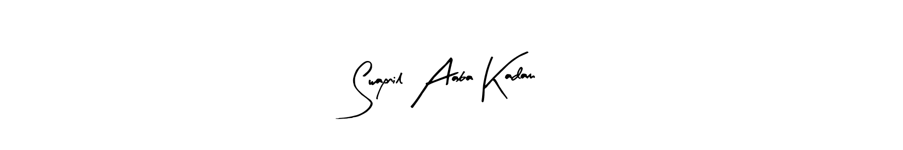 Create a beautiful signature design for name Swapnil Aaba Kadam. With this signature (Arty Signature) fonts, you can make a handwritten signature for free. Swapnil Aaba Kadam signature style 8 images and pictures png