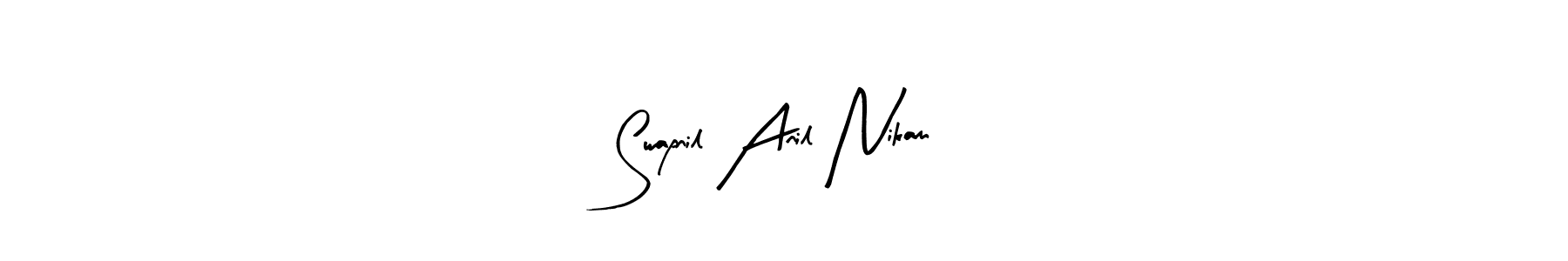 Use a signature maker to create a handwritten signature online. With this signature software, you can design (Arty Signature) your own signature for name Swapnil Anil Nikam. Swapnil Anil Nikam signature style 8 images and pictures png