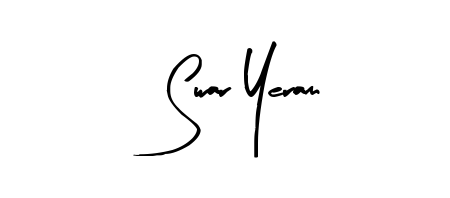 Elevate your brand with a stunning Swar Yeram eSignature. The Arty Signature style provides a balanced, flowing aesthetic for everyday signing. Swar Yeram signature style 8 images and pictures png