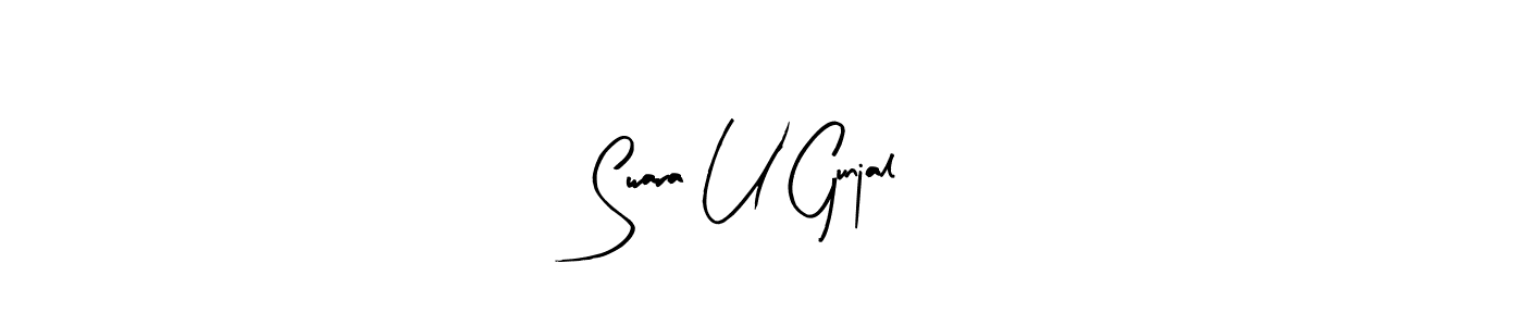 Also we have Swara U Gunjal name is the best signature style. Create professional handwritten signature collection using Arty Signature autograph style. Swara U Gunjal signature style 8 images and pictures png