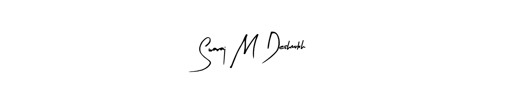 Swaraj M Deshmukh stylish signature style. Best Handwritten Sign (Arty Signature) for my name. Handwritten Signature Collection Ideas for my name Swaraj M Deshmukh. Swaraj M Deshmukh signature style 8 images and pictures png