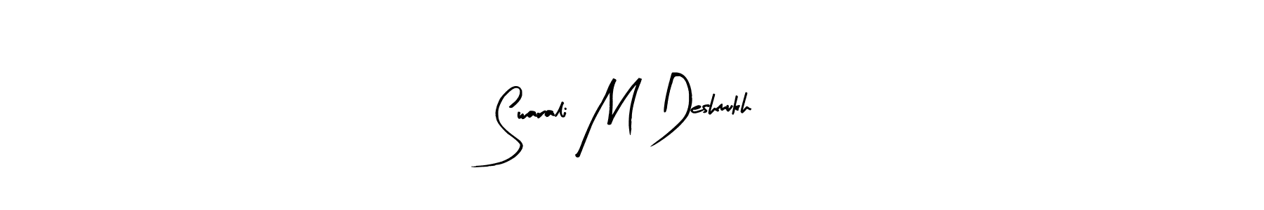Make a beautiful signature design for name Swarali M Deshmukh. Use this online signature maker to create a handwritten signature for free. Swarali M Deshmukh signature style 8 images and pictures png