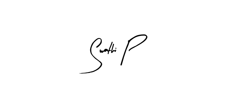 if you are searching for the best signature style for your name Swathi P. so please give up your signature search. here we have designed multiple signature styles  using Arty Signature. Swathi P signature style 8 images and pictures png