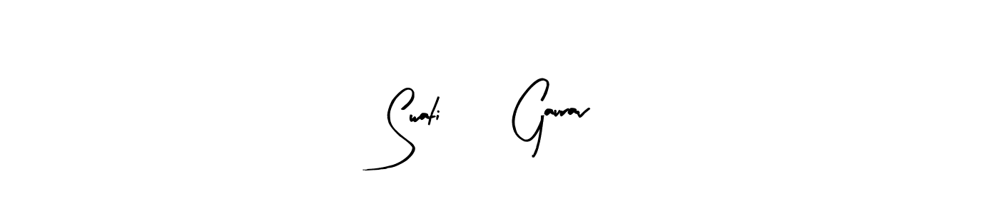 See photos of Swati,, Gaurav official signature by Spectra . Check more albums & portfolios. Read reviews & check more about Arty Signature font. Swati,, Gaurav signature style 8 images and pictures png