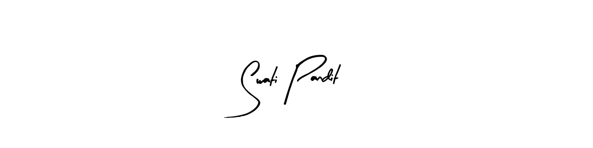 Use a signature maker to create a handwritten signature online. With this signature software, you can design (Arty Signature) your own signature for name Swati Pandit. Swati Pandit signature style 8 images and pictures png