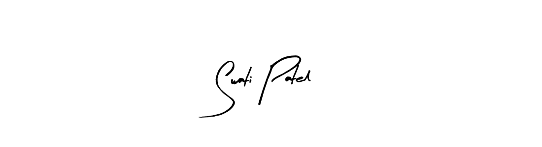 Make a beautiful signature design for name Swati Patel. With this signature (Arty Signature) style, you can create a handwritten signature for free. Swati Patel signature style 8 images and pictures png