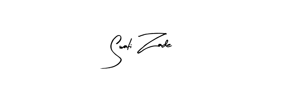 The best way (Arty Signature) to make a short signature is to pick only two or three words in your name. The name Swati Zade include a total of six letters. For converting this name. Swati Zade signature style 8 images and pictures png