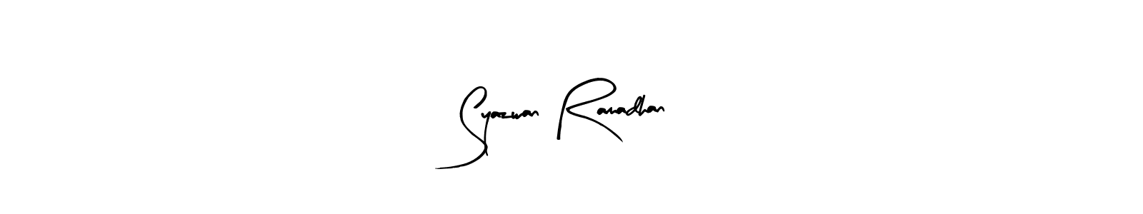 This is the best signature style for the Syazwan Ramadhan name. Also you like these signature font (Arty Signature). Mix name signature. Syazwan Ramadhan signature style 8 images and pictures png