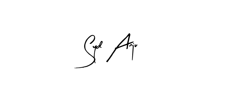 You should practise on your own different ways (Arty Signature) to write your name (Syd Anju) in signature. don't let someone else do it for you. Syd Anju signature style 8 images and pictures png