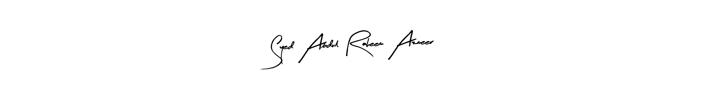 Also we have Syed Abdul Raheem Azmeer name is the best signature style. Create professional handwritten signature collection using Arty Signature autograph style. Syed Abdul Raheem Azmeer signature style 8 images and pictures png