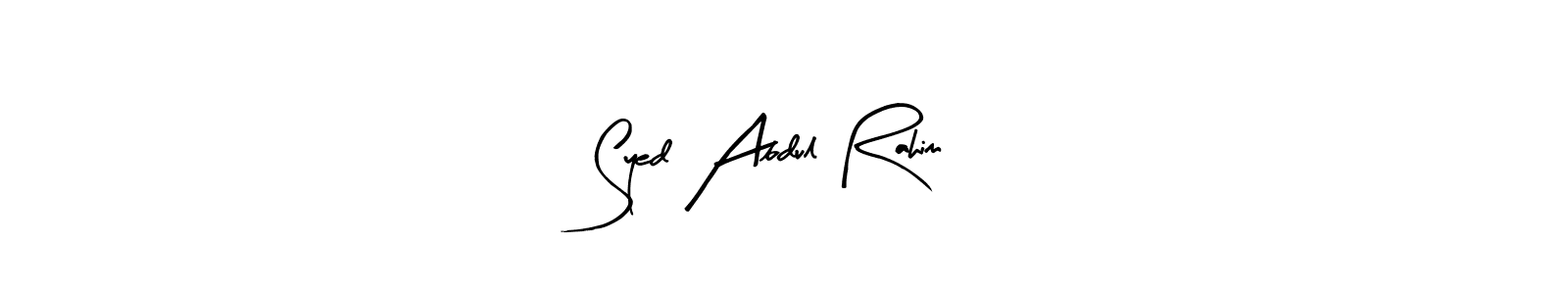 The best way (Arty Signature) to make a short signature is to pick only two or three words in your name. The name Syed Abdul Rahim include a total of six letters. For converting this name. Syed Abdul Rahim signature style 8 images and pictures png