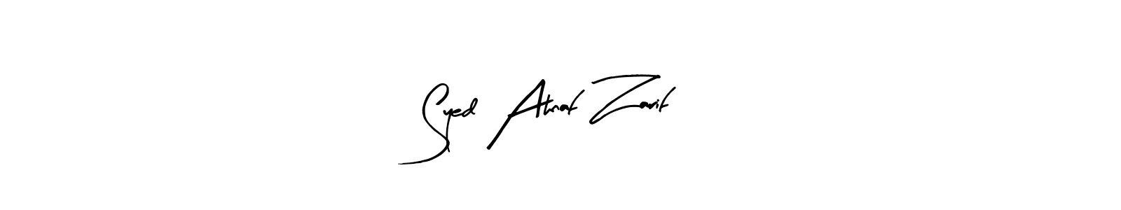 Make a beautiful signature design for name Syed Ahnaf Zarif. Use this online signature maker to create a handwritten signature for free. Syed Ahnaf Zarif signature style 8 images and pictures png