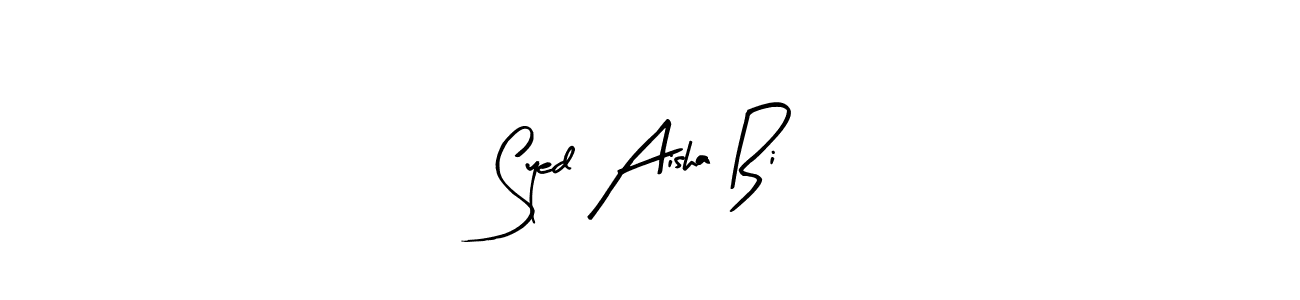 Also we have Syed Aisha Bi name is the best signature style. Create professional handwritten signature collection using Arty Signature autograph style. Syed Aisha Bi signature style 8 images and pictures png