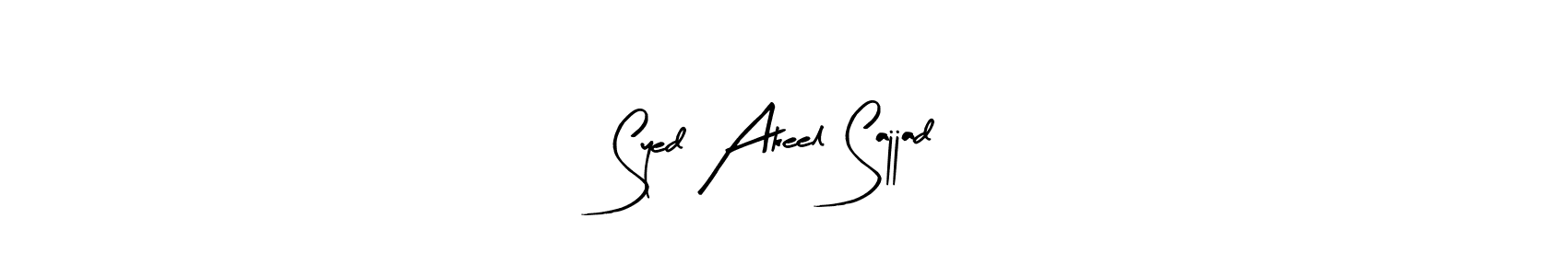 Make a beautiful signature design for name Syed Akeel Sajjad. With this signature (Arty Signature) style, you can create a handwritten signature for free. Syed Akeel Sajjad signature style 8 images and pictures png