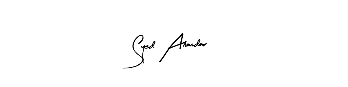 How to make Syed Alamdar signature? Arty Signature is a professional autograph style. Create handwritten signature for Syed Alamdar name. Syed Alamdar signature style 8 images and pictures png