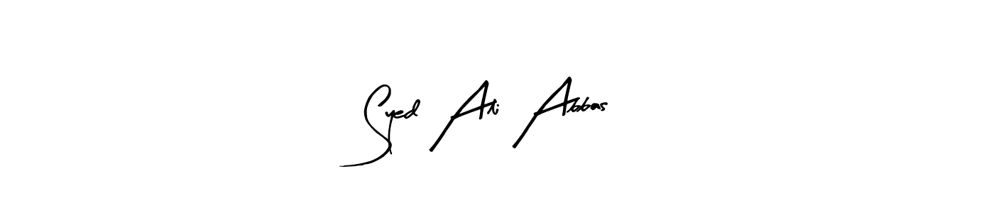 Design your own signature with our free online signature maker. With this signature software, you can create a handwritten (Arty Signature) signature for name Syed Ali Abbas. Syed Ali Abbas signature style 8 images and pictures png