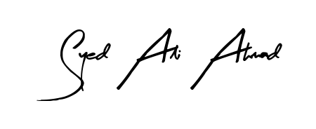 Generate high-definition signature styles for Syed Ali Ahmad. The Arty Signature typeface ensures crisp legibility and sophisticated design. Syed Ali Ahmad signature style 8 images and pictures png