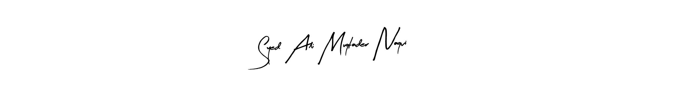 You can use this online signature creator to create a handwritten signature for the name Syed Ali Muqtader Naqvi. This is the best online autograph maker. Syed Ali Muqtader Naqvi signature style 8 images and pictures png