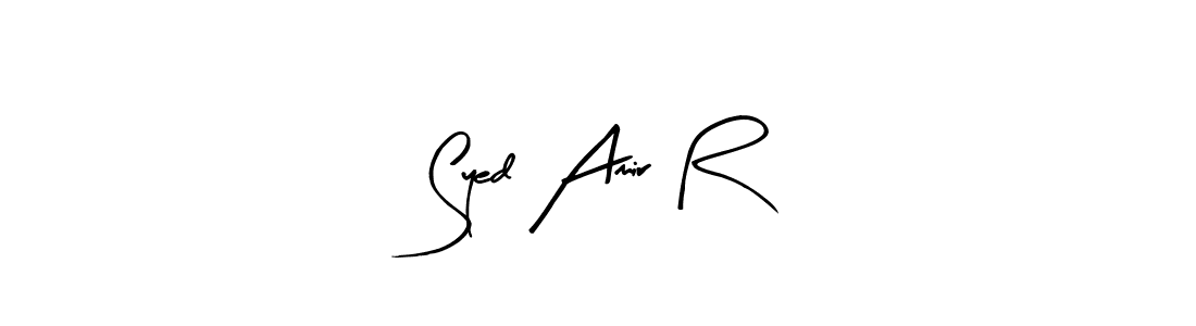 How to make Syed Amir R signature? Arty Signature is a professional autograph style. Create handwritten signature for Syed Amir R name. Syed Amir R signature style 8 images and pictures png