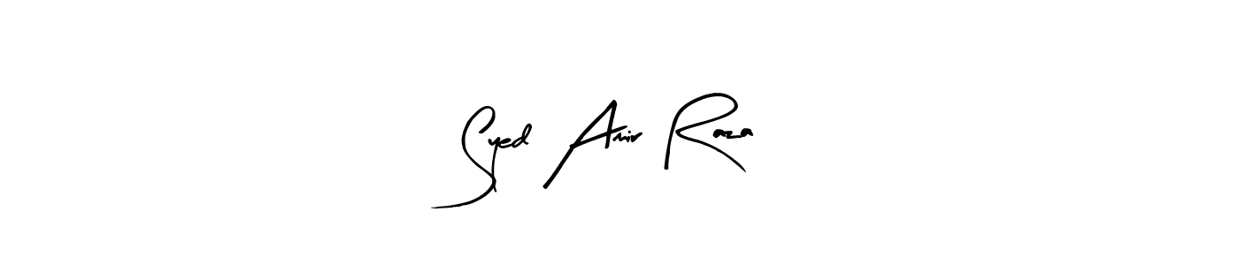 How to make Syed Amir Raza signature? Arty Signature is a professional autograph style. Create handwritten signature for Syed Amir Raza name. Syed Amir Raza signature style 8 images and pictures png