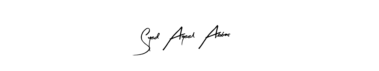 Make a beautiful signature design for name Syed Aqeel Abbas. With this signature (Arty Signature) style, you can create a handwritten signature for free. Syed Aqeel Abbas signature style 8 images and pictures png