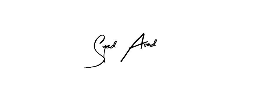 Make a beautiful signature design for name Syed Asad. With this signature (Arty Signature) style, you can create a handwritten signature for free. Syed Asad signature style 8 images and pictures png