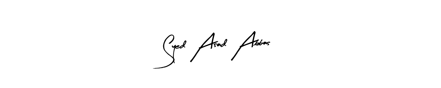 How to make Syed Asad Abbas signature? Arty Signature is a professional autograph style. Create handwritten signature for Syed Asad Abbas name. Syed Asad Abbas signature style 8 images and pictures png