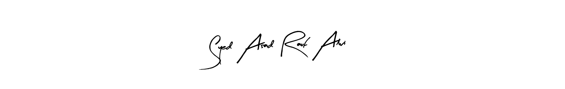 Also You can easily find your signature by using the search form. We will create Syed Asad Rauf Alvi name handwritten signature images for you free of cost using Arty Signature sign style. Syed Asad Rauf Alvi signature style 8 images and pictures png