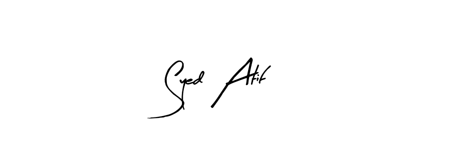 You can use this online signature creator to create a handwritten signature for the name Syed Atif. This is the best online autograph maker. Syed Atif signature style 8 images and pictures png