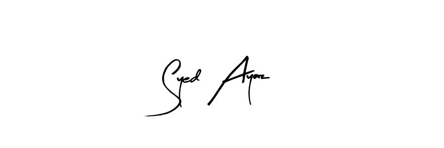 Design your own signature with our free online signature maker. With this signature software, you can create a handwritten (Arty Signature) signature for name Syed Ayaz. Syed Ayaz signature style 8 images and pictures png
