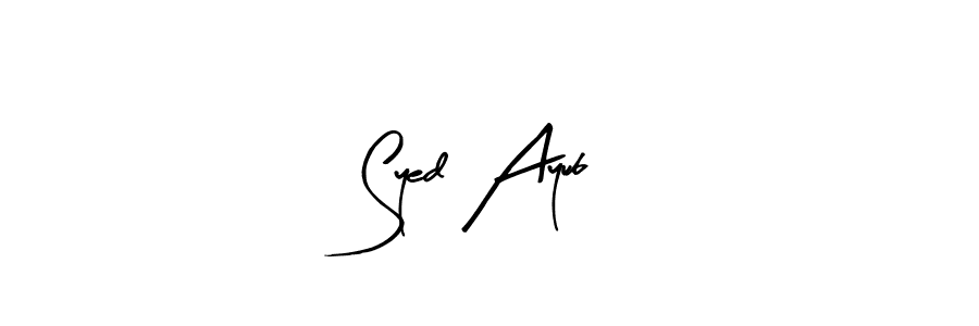 Use a signature maker to create a handwritten signature online. With this signature software, you can design (Arty Signature) your own signature for name Syed Ayub. Syed Ayub signature style 8 images and pictures png