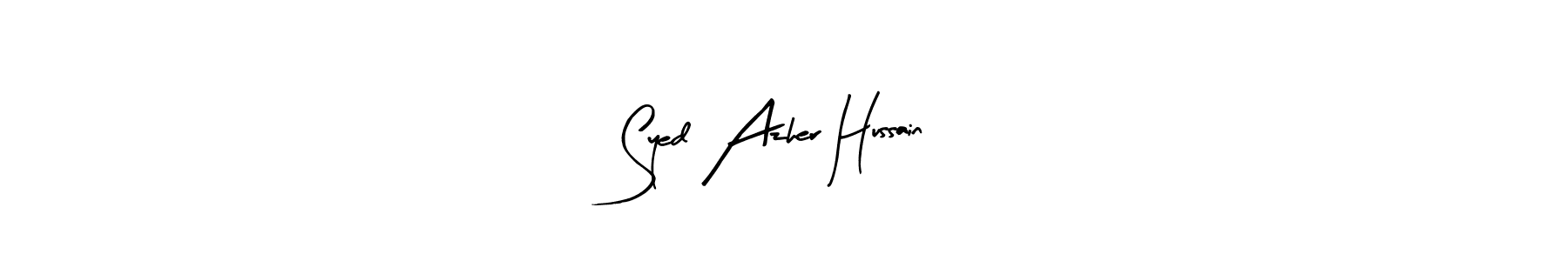 Make a beautiful signature design for name Syed Azher Hussain. With this signature (Arty Signature) style, you can create a handwritten signature for free. Syed Azher Hussain signature style 8 images and pictures png