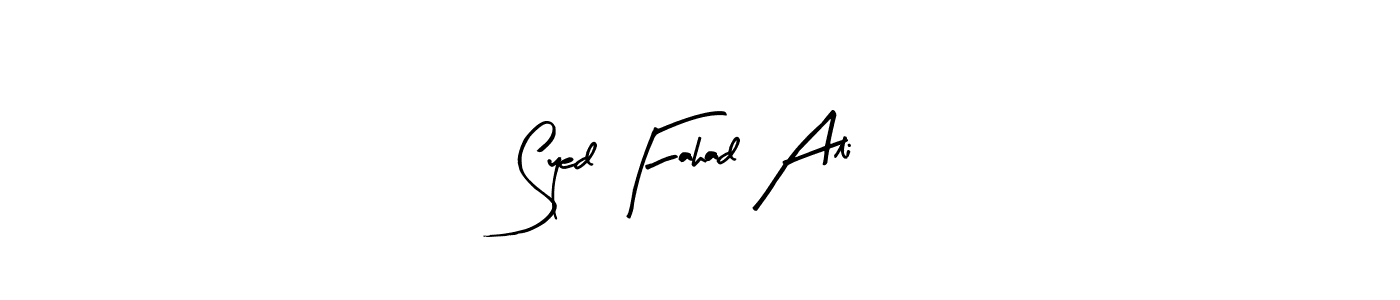 You should practise on your own different ways (Arty Signature) to write your name (Syed Fahad Ali) in signature. don't let someone else do it for you. Syed Fahad Ali signature style 8 images and pictures png