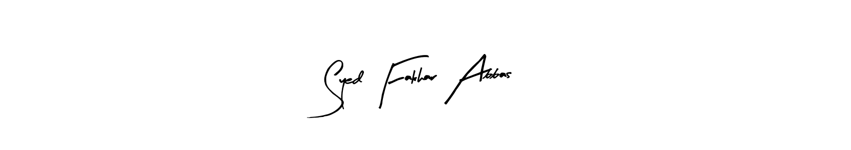 Similarly Arty Signature is the best handwritten signature design. Signature creator online .You can use it as an online autograph creator for name Syed Fakhar Abbas. Syed Fakhar Abbas signature style 8 images and pictures png