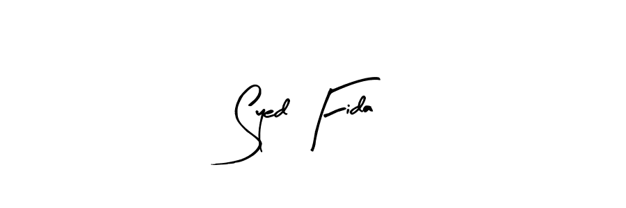 How to make Syed Fida signature? Arty Signature is a professional autograph style. Create handwritten signature for Syed Fida name. Syed Fida signature style 8 images and pictures png